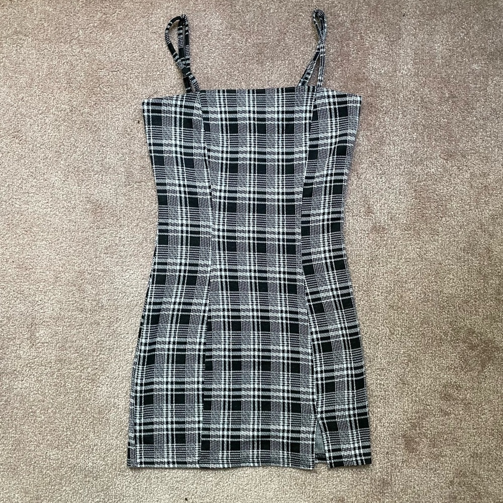 Black Checkered Dress
